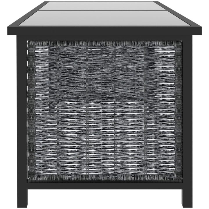 Loungegrupp 9 delar med dynor konstrotting antracit vidaXL – bild 5