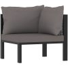 Loungegrupp 9 delar med dynor konstrotting antracit vidaXL – miniatyr 6