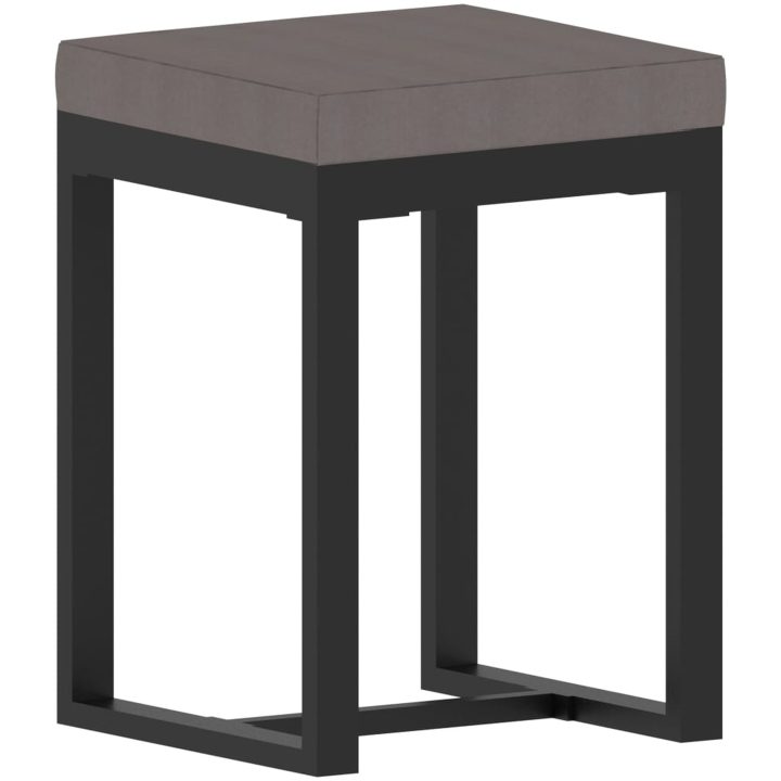 Loungegrupp 9 delar med dynor konstrotting antracit vidaXL – bild 10
