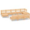 Loungegrupp för trädgården 10 delar massiv furu vidaXL – miniatyr 2