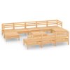 Loungegrupp för trädgården 11 delar massiv furu vidaXL – miniatyr 2