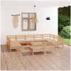 Loungegrupp för trädgården 12 delar massiv furu vidaXL – miniatyr 1