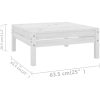 Loungegrupp för trädgården 13 delar vit massiv furu vidaXL – miniatyr 8