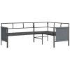 Loungegrupp för trädgården 2 delar antracit vidaXL – miniatyr 5