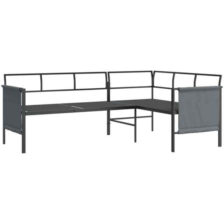 Loungegrupp för trädgården 2 delar antracit vidaXL – bild 5