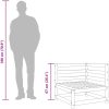 Loungegrupp för trädgården 2 delar grå massiv furu vidaXL – miniatyr 12