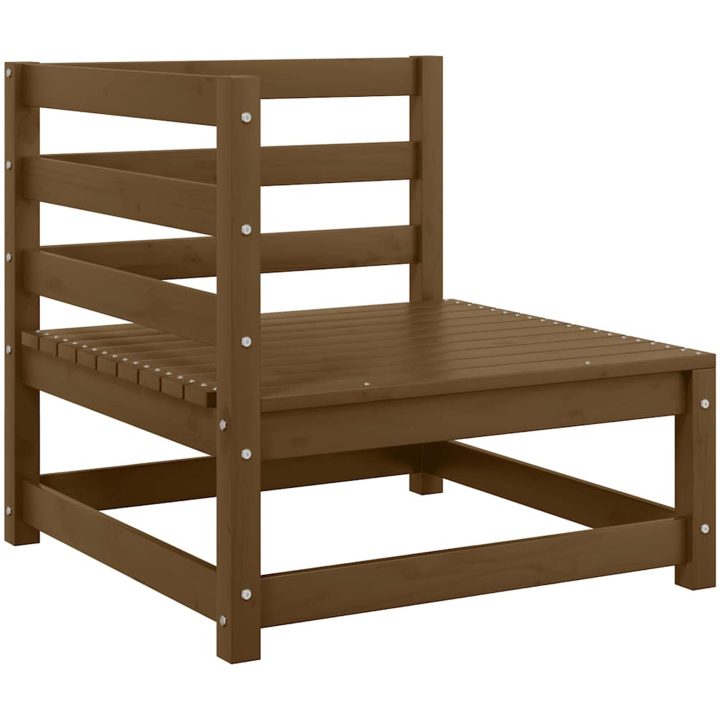 Loungegrupp för trädgården 2 delar honungsbrun massiv furu vidaXL – bild 3