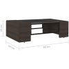 Loungegrupp för trädgården 2 delar konstrotting brun vidaXL – miniatyr 11