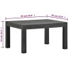 Loungegrupp för trädgården 2 delar m. dynor PP-rotting antracit vidaXL – miniatyr 12