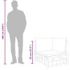 Loungegrupp för trädgården 2 delar mörkgråa dynor bambu vidaXL – miniatyr 12