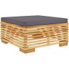 Loungegrupp för trädgården 2 delar teak vidaXL – miniatyr 3