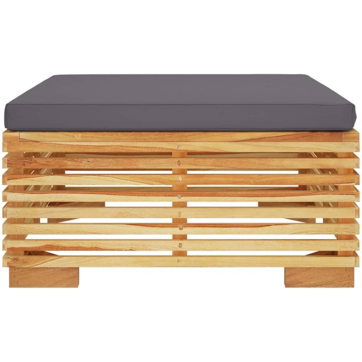 Loungegrupp för trädgården 2 delar teak vidaXL – bild 4