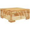 Loungegrupp för trädgården 2 delar teak vidaXL – miniatyr 6