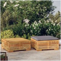 Loungegrupp för trädgården 2 delar teak vidaXL