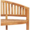 Loungegrupp för trädgården 3 delar bananformad massivt teakträ vidaXL 151 x 62 x 86 cm – miniatyr 6