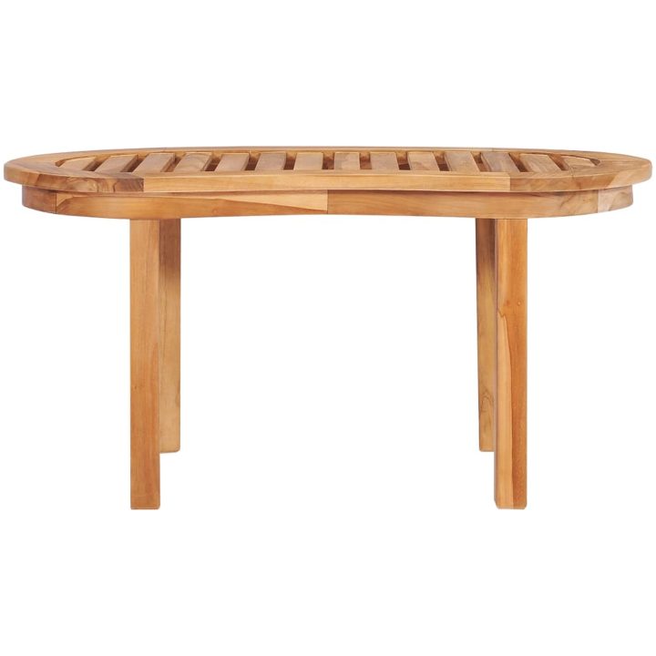Loungegrupp för trädgården 3 delar bananformad massivt teakträ vidaXL 151 x 62 x 86 cm – bild 8