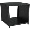 Loungegrupp för trädgården 3 delar svart konstrotting&stål vidaXL – miniatyr 5