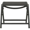 Loungegrupp för trädgården 3 delar textilen & aluminium svart vidaXL – miniatyr 9