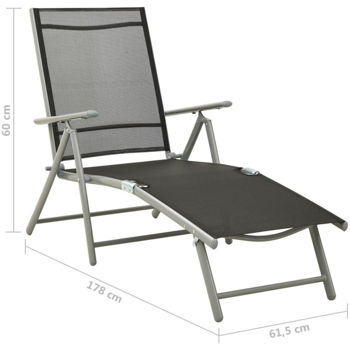 Loungegrupp för trädgården 3 delar textilen och aluminium silver vidaXL – bild 12