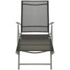 Loungegrupp för trädgården 3 delar textilen och aluminium silver vidaXL – miniatyr 4