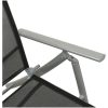 Loungegrupp för trädgården 3 delar textilen och aluminium silver vidaXL – miniatyr 7