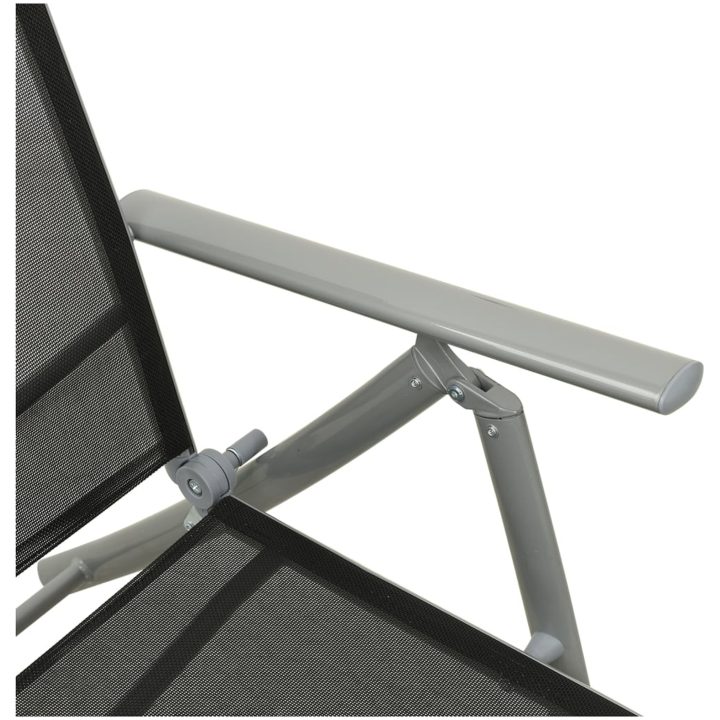 Loungegrupp för trädgården 3 delar textilen och aluminium silver vidaXL – bild 7