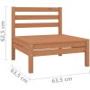 Loungegrupp för trädgården 4 delar honungsbrun massiv furu vidaXL – miniatyr 7