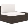 Loungegrupp för trädgården 4 delar konstrotting brun vidaXL – miniatyr 8