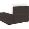 Loungegrupp för trädgården 4 delar konstrotting brun vidaXL – miniatyr 10