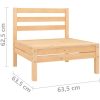 Loungegrupp för trädgården 4 delar massiv furu vidaXL – miniatyr 7