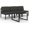 Loungegrupp för trädgården 4 delar med dynor aluminium antracit vidaXL – miniatyr 2