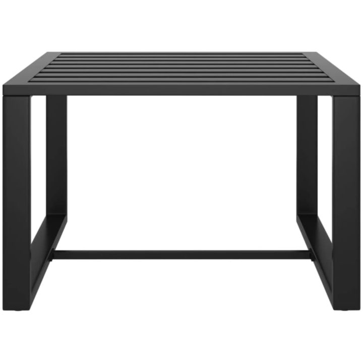 Loungegrupp för trädgården 4 delar med dynor aluminium antracit vidaXL – bild 6