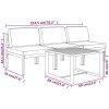 Loungegrupp för trädgården 4 delar med dynor aluminium antracit vidaXL – miniatyr 7