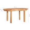 Loungegrupp för trädgården 5 delar bananformad massivt teakträ vidaXL 90 x 50 x 45 cm – miniatyr 12