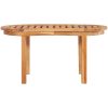Loungegrupp för trädgården 5 delar bananformad massivt teakträ vidaXL 90 x 50 x 45 cm – miniatyr 9