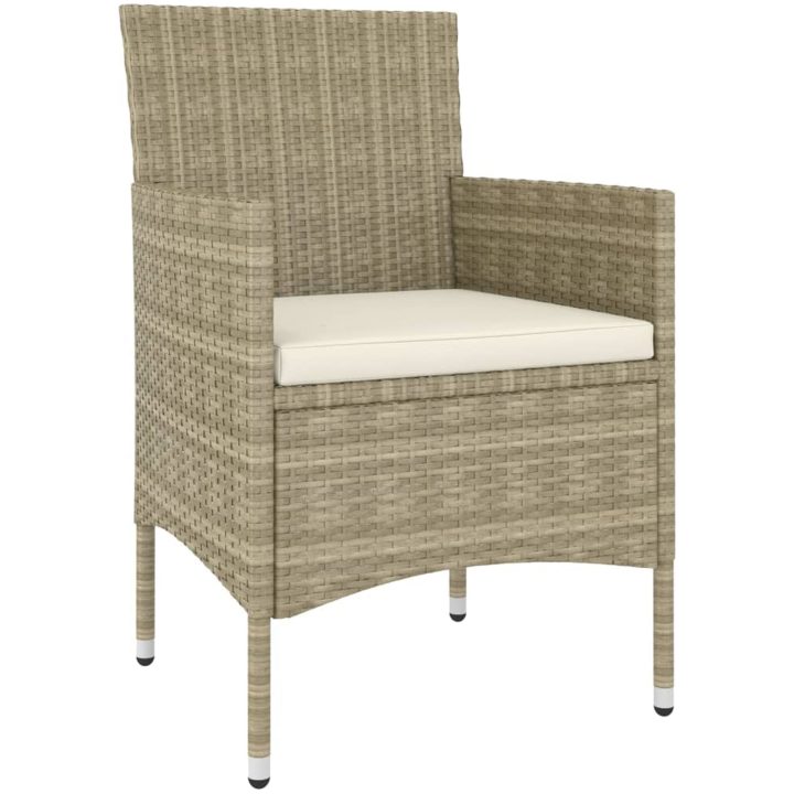 Loungegrupp för trädgården 5 delar konstrotting beige vidaXL – bild 3