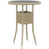 Loungegrupp för trädgården 5 delar konstrotting beige vidaXL – miniatyr 5
