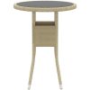Loungegrupp för trädgården 5 delar konstrotting beige vidaXL – miniatyr 6