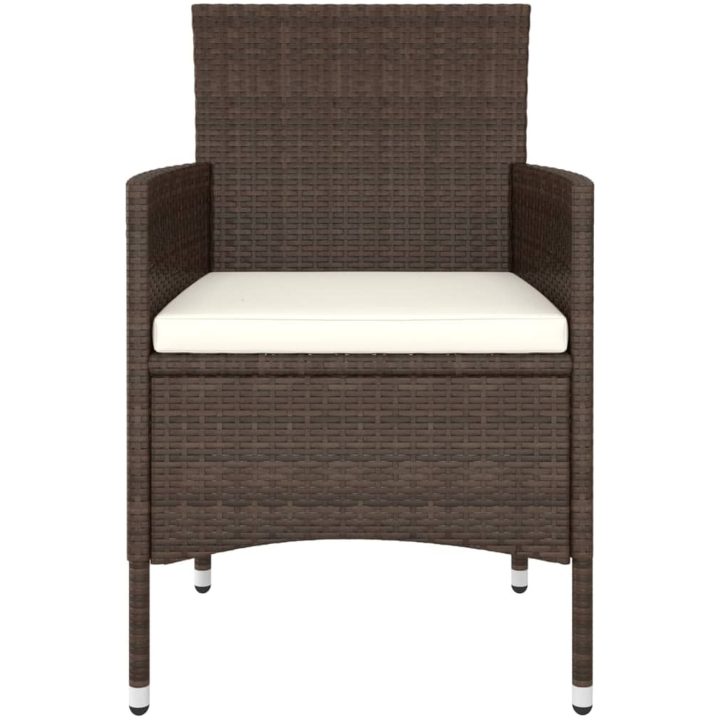 Loungegrupp för trädgården 5 delar konstrotting brun vidaXL – bild 4