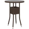 Loungegrupp för trädgården 5 delar konstrotting brun vidaXL – miniatyr 5