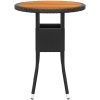 Loungegrupp för trädgården 5 delar konstrotting svart vidaXL – miniatyr 6