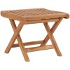 Loungegrupp för trädgården 5 delar massiv teak vidaXL – miniatyr 5