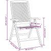 Loungegrupp för trädgården 5 delar massiv teak vidaXL – miniatyr 8