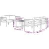 Loungegrupp för trädgården 5delar med dynor aluminium antracit vidaXL – miniatyr 7