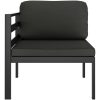 Loungegrupp för trädgården 6 delar med dynor aluminium antracit vidaXL – miniatyr 5