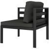 Loungegrupp för trädgården 6 delar med dynor aluminium antracit vidaXL – miniatyr 6