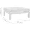 Loungegrupp för trädgården 6 delar vit massiv furu vidaXL – miniatyr 8
