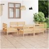 Loungegrupp för trädgården 8 delar massiv furu vidaXL – miniatyr 1