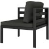 Loungegrupp för trädgården 8 delar med dynor aluminium antracit vidaXL – miniatyr 6