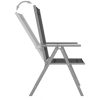 Loungegrupp för trädgården 9 delar silver och svart vidaXL – miniatyr 3